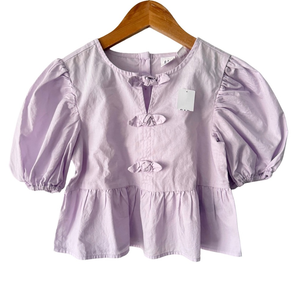 GAP Kids Lavender Blouse Peplum Top Size Small 5/6 years